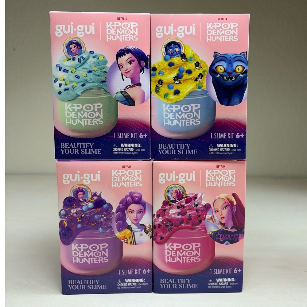 Gui.gui K-Pop Demon Hunters Slime Kit Set of 4 Netflix Series Slime Mix-ins New